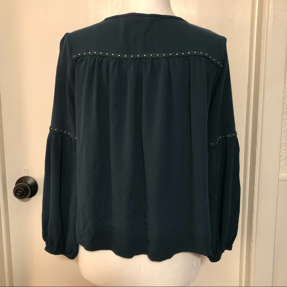 Forever 21 Studded Long-Sleeve Peasant Blouse - Picture 6 of 8